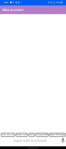 Android application Mika Assistant screenshort