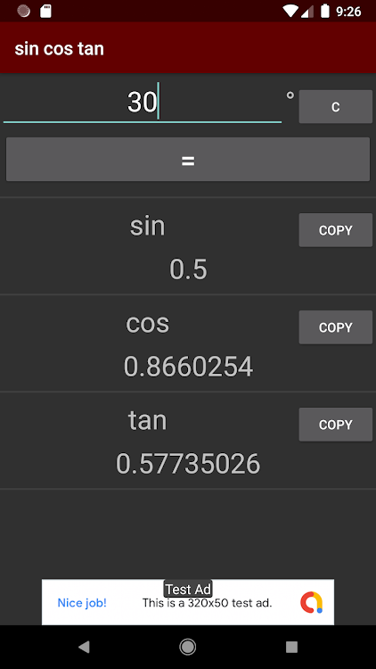 sin cos tan - 1.0 - (Android)