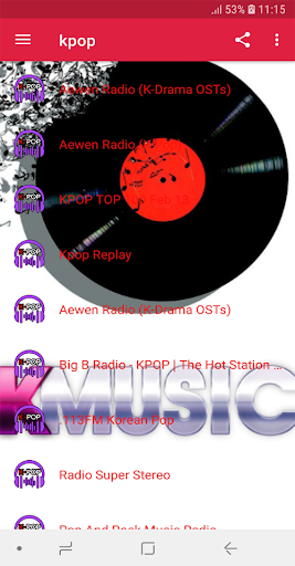 Kpop Music Radio Screen 2