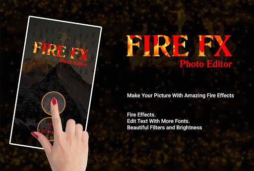 Android application Fire FX Photo Editor screenshort