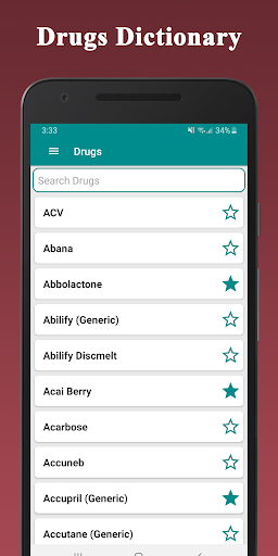 Android application Medical Drugs Dictionary Guide screenshort