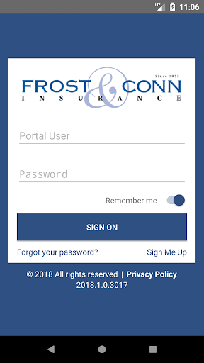 Android application Frost & Conn Insurance screenshort