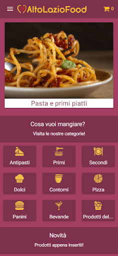 Android application AltoLazioFood screenshort