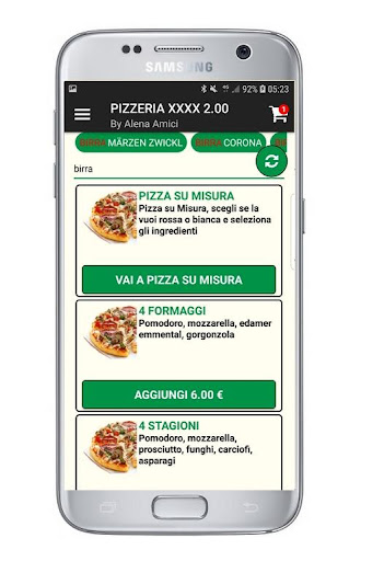 PIZZA EAT Comande Screen 3