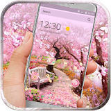 Flowers spring pink blossom icon