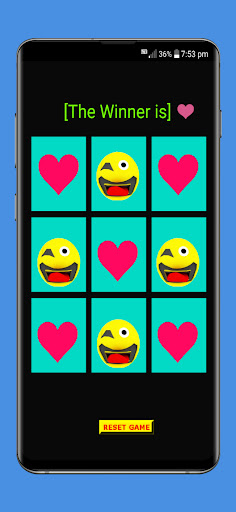 Love Emoji Tic Tac Toe Game Screen 3