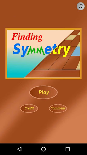 Android application Finding Symmetry screenshort