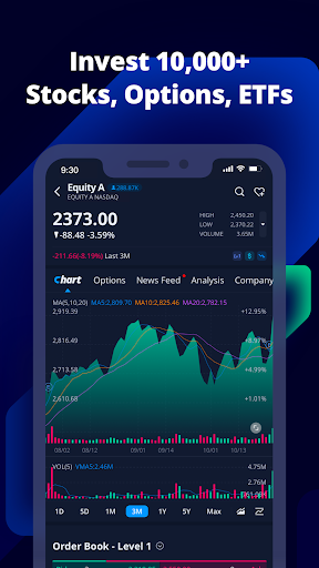 Android application Webull: Invest in US Shares screenshort