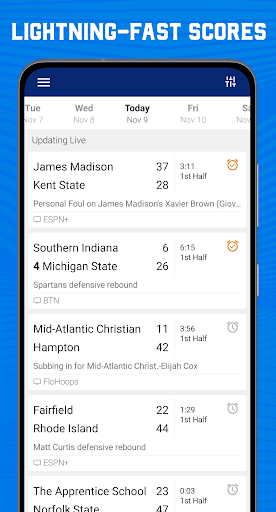 Scores App: College Basketball Screen 2