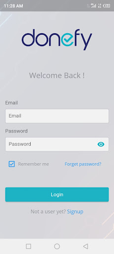 Android application donefy screenshort