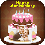 Cover Image of Download Name Photo On Anniversary Cake  APK