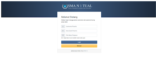 Android application CBT SMAN 1 TUAL screenshort