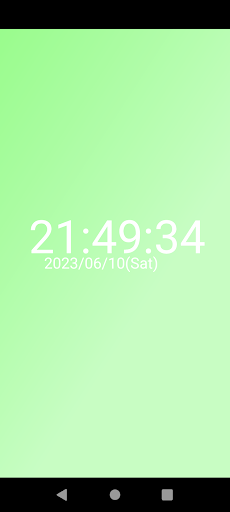 Android application デジタル卓上時計 シンプルなグラデーション screenshort