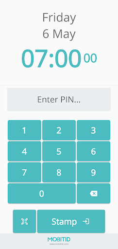 Android application Mobitid Time Clock screenshort