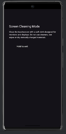 Screen Cleaning Mode Tesla Screenshot