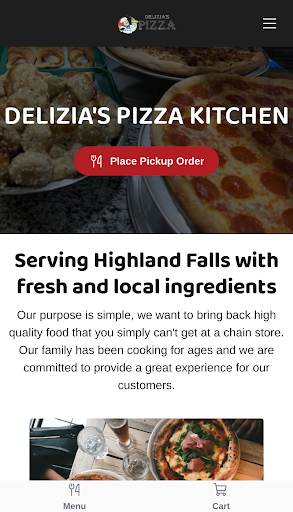 Android application Delizia's Pizza Kitchen screenshort
