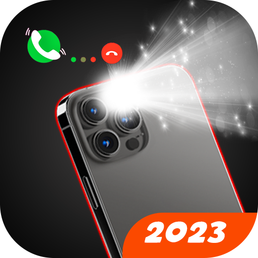 call Flash blinking torch logo
