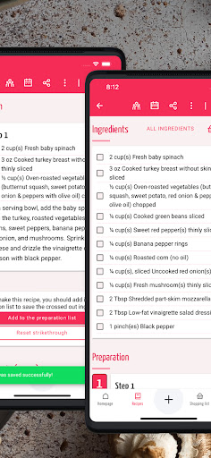 My cookbook app - save recipes Screen 2