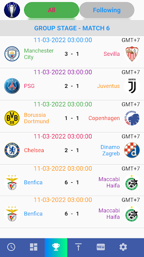 All Football Matches Schedule Screen 3