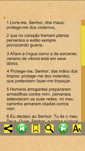 Android application Salmos Bíblicos screenshort