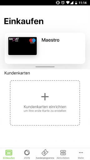 Android application DADAT Schelhammer Wallet Pay screenshort