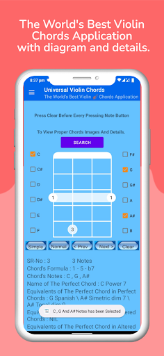 Universal Violin Chords Screen 3