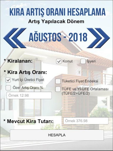 Kira Artış Oranı Hesaplama 2018
