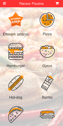 Android application Rácsos Pizzéria screenshort