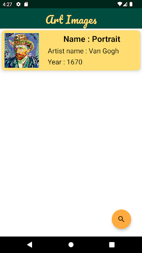 Android application Art Image screenshort