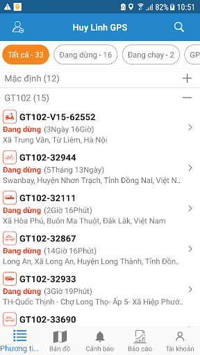 Android application Huy Linh GPS screenshort