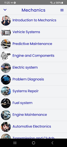Android application Mechanics Course screenshort