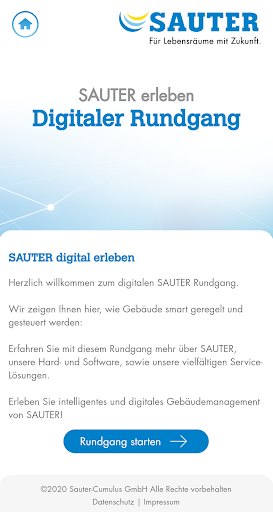 Android application SAUTER digitaler Rundgang screenshort