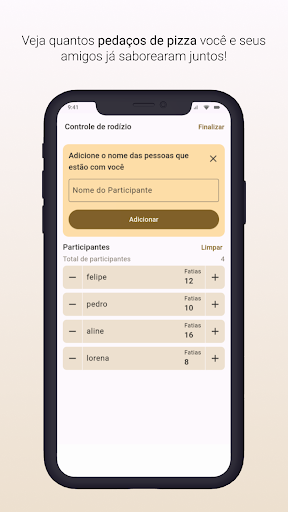 Android application ContaFatias: Contador Rodizio screenshort