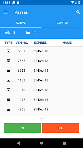 GetParking Parking MGMT System Screen 2