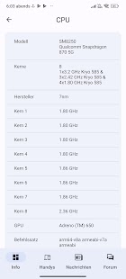 CPU X : Handys und System info Captura de pantalla