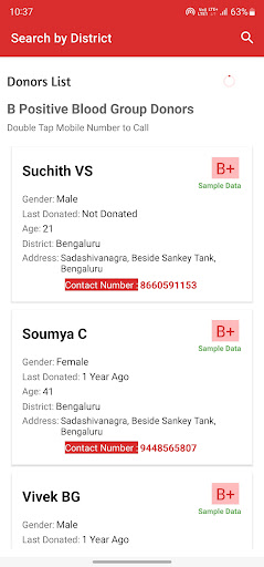 B Blood Donor - Suchith Screen 3