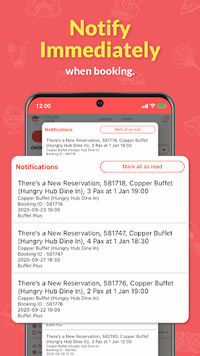 Android application Hungry Hub Partner screenshort