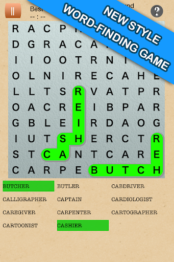 Android application Word Finder : search screenshort