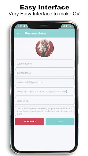 CV maker - Resume Builder App Screen 3