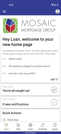 Android application Mosaic Mortgage screenshort