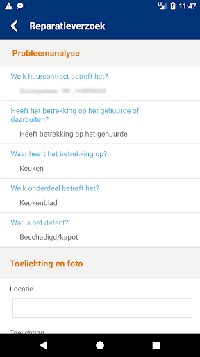 Vastgoed Services Screen 2