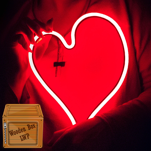 glowing heart wallpaper logo