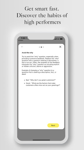 Nanohabits for professionals: Screen 2