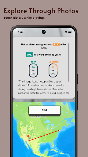 Android application WhenWhere - Map History Trivia screenshort