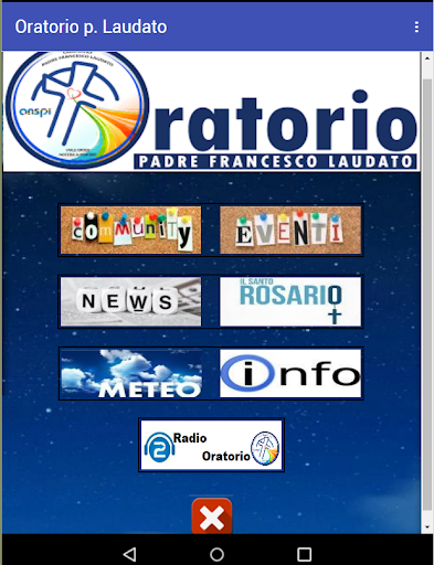 Android application Oratorio p. Laudato screenshort