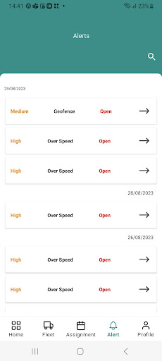 Android application Hyperthings Fleet om screenshort