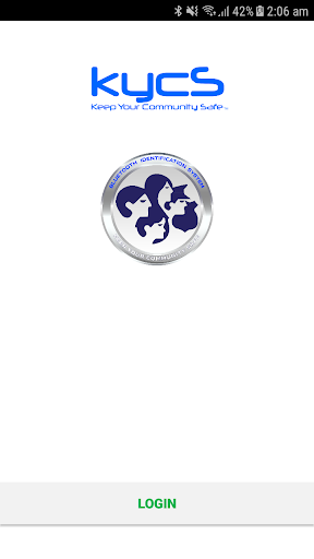 Android application KYCS Keep Your Community Safe screenshort