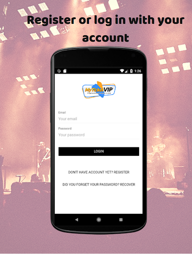 Android application MyTicketVIP screenshort