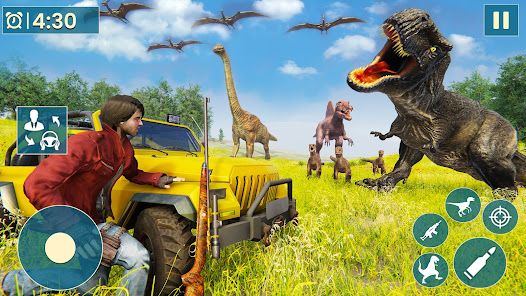 Wild SUV Dino Hunter Gun Games 1.0 APK + Mod (Free purchase) for Android