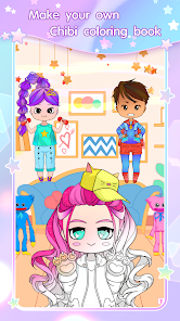 Captura 1 Muñecas Chibi Vestir, Colorear android